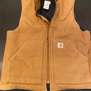 Carhartt Quilted Work Vest. Heavy Duck. Carhartt Brown color. Broken In!